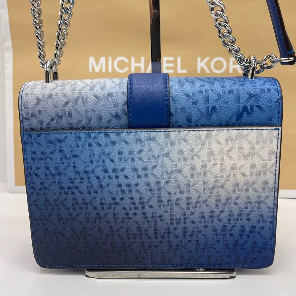 Michael Kors Greenwich Sm Ombré Color-Block Signature Logo Flap Crossbody XBODY - Picture 6 of 16